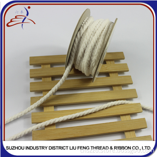 Custom Raw White Cotton Round Twist Rope